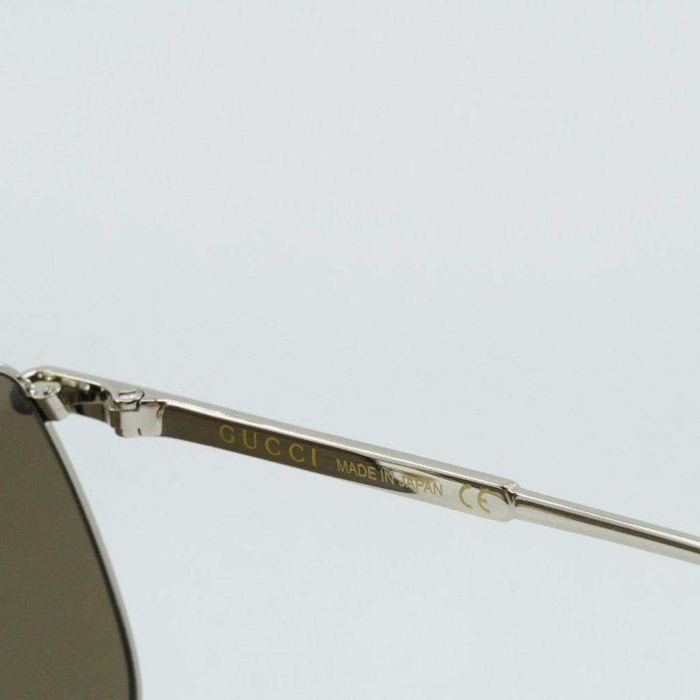 💯 NEW GUCCI GG0365S 002 GOLD BROWN UNISEX SUNGLASSES - Picture 7 of 12